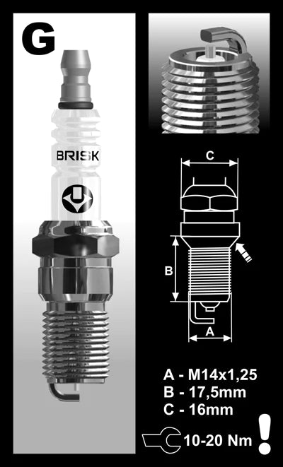 Brisk Racing Silver G08S Spark Plug