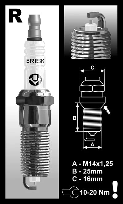 Brisk Silver Racing RR14YS Spark Plug